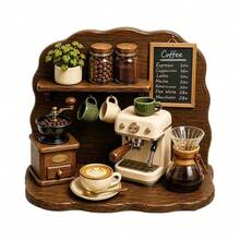 3D Embossed Coffee Machine Fridge Magnet, Personalized Cute Creative Gift Decoration Magnetic Souvenir, These Exquisite Fridge Magnets Are Excellent Creative Gifts, Can Be Used To Decorate Kitchen, Whiteboard, Storage Cabinet, Refrigerator, Also For Home Decor - Style 1 - View 5