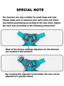 Reflective Pet Harness And Leash Set, Suitable For Dogs And Cats, Escape-Proof Adjustable Puppy Harness, Soft Mesh Material - Green - View 9