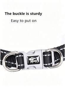 1pc Reflective Dog Harness, Soft Mesh Breathable Adjustable Dog Vest, Suitable For Small And Medium Dogs Outdoor Walking - Black - View 10