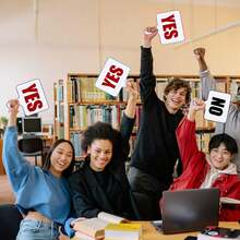 hoojojo 1/4件雙面乾擦白板,繪圖板,寫字板,留言板,手持白板,4色可選,適用於辦公室、教室、競賽、居家、會議 - 彩色 - 查看 5