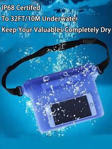 2/1pc PVC Waterproof Waist Bag, Summer Waterproof Phone Pouch, Essential For School Season, Suitable For Swimming And Water Parks - Multicolor - View 3