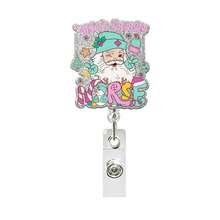 1pc Christmas Creative Retractable Badge Reel, Suitable For Hospital, School, ID Card Holder, Christmas Party Gift - Multicolor - View 7