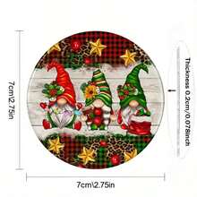 2D Christmas Santa Claus Theme Car Cup Holder Coasters 2pcs Set, 2.75 Inches, Designed To Prevent Slipping And Keep Your Car Cup Holder Clean And Dry. Made Of Acrylic Material. - Multicolor - View 6