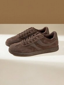TCVC Women's Daily Casual Colorblock Training Shoes, Versatile Comfortable Sports Sneakers - Brown - View 5