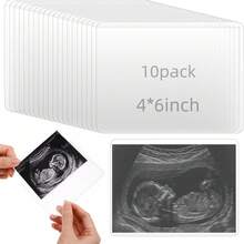 Easy-Insert Photo Protector: Suitable For 3x4 / 4x6 Inch Ultrasound Photos. Safely Store Precious Baby Scan Memories. Perfect For Pregnancy Journals And Baby Shower Gifts. - Horizontal - View 16