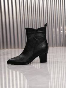 Women's Elegant Fashion Mid-Calf Boots, Perfect Gift For Girlfriend - Black - View 7