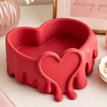 Romantic Heart-Shaped Jewelry Tray, Creative Cute Storage Dish, Girly Desktop Decor, Girly Jewelry Organizer Tray, Tray - Multicolor - View 4