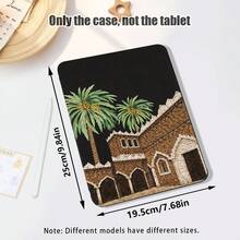 1件式翻蓋桌面保護殼，棕櫚樹圖案，360°旋轉支架，內建筆槽，PU皮革保護殼附支架，自動休眠/喚醒功能，相容於 Honor 8/9/10、Honor X8/X8A/X9/X8Pro/X9Pro/X9A/V8 Pro/GT 11.5吋及其他機型 - 款式2 - 查看 2