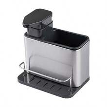 3-In-1 Stainless Steel Sink Organizer, Soap Dispenser, Sponge Holder And Dish Drying Rack, Tableware Storage, Kitchen Utensil Storage, Bathroom, Multi-Functional Storage Rack, Home Decor Storage - Cleaning Storage Rack - View 12