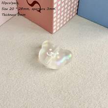 Solid Color Dripping Oil Smiling Face Acrylic Bear Head Pendant DIY Handmade Keychain Bag Hanging Accessories Gift Matching - Multicolor - View 24