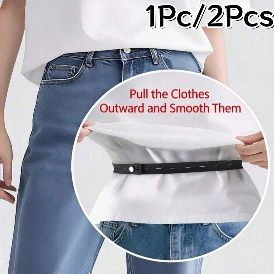 1 Buah/2 Buah Sabuk Pengikat Bawah Baju yang Tak Terlihat, Korset Pinggang Tak Terlihat untuk Kaos dan Kemeja, Tidak Menonjol, Mempersingkat Pakaian Panjang