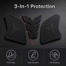 Motorcycle Fuel Tank Anti-Slip Sticker Set, Suitable For MT-07 2021, 2022, 2023, 2024, 3pcs Anti-Slip Rubber Fuel Tank Grip Pads, Motorcycle Accessories/Motorcycle Parts, Practical Motorcycle Accessories, Reduce Fuel Tank Wear - MT07 - View 2
