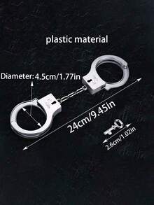 Plastic Handcuffs, Cosplay Costume Prop, Role Play Stage Performance Game Accessory, Portable Novelty Holiday Party Small Gift, Halloween Costume Prop, Fun Gift For Friends (Product May Have Slight Surface Imperfections During Production, But It Does Not Affect Normal Use) - Multicolor - View 10
