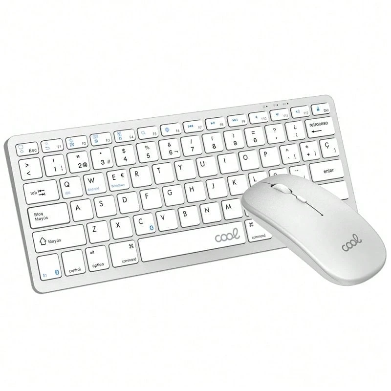 Teclado y Ratón Bluetooth PC / Tablet COOL Mobility Blanco (Español) - Ver 1