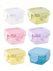 Kotak Penyimpanan Makanan Mini Tertutup Warna Macaron (Opsional), Wadah Snack Plastik Kecil, Cocok untuk Makanan Bayi - MultiWarna - View 9