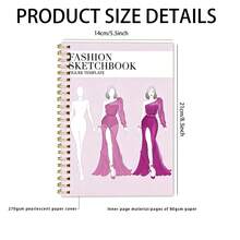 Fashion Sketchbook - Professional Fashion Sketch Notebook, Design Clothes Like Professional Designers And Illustrators, High-Quality Paper, Multiple Fashion Figure Templates (Pen Not Included) - Single Piece - View 3