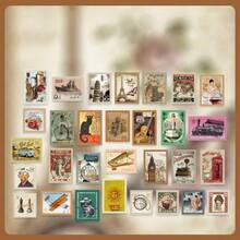 60pcs/Pack Vintage Material Paper Stickers Scrapbook Collage Stickers DIY Scrapbooking Art Collage Planner Decor Diary Stickers Christmas Decor - Stickers - View 10