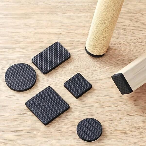 12/30/48 piezas Almohadillas anticolisión y antideslizantes para muebles, accesorios para muebles, almohadillas anticolisión para patas de mesa, silla, sofá, cama, refrigerador, almohadillas antideslizantes multiusos para el hogar y talla grande
