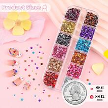 2 Boxes 2/3mm Resin Rhinestones, Suitable For Nail Art, Colorful Flat Back Shiny Gems, Nail Rhinestones & Crystal Decorations, Suitable For Clothing, Phone Cases, Handmade DIY Decor - 2/3mm - View 3