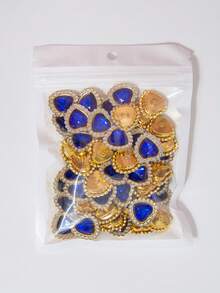20/35/60/95pcs/Bag Mixed Color, Solid Color Heart-Shaped Rhinestone Decor With Gold Base, Suitable For Phone Cases, Bags, Shoes, Clothing Accessories And Jewelry Making DIY Crafts, Multiple Colors Available - Heart-shaped Diamond - View 74