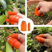 1/ 3pcs Silicone Thumb Cutter Set (Thumb Knife, Finger Sheath)-Stainless Steel Blade For Gardening, Plant Care And Picking; Ergonomic Design, Durable Silicone - Multicolor - View 4