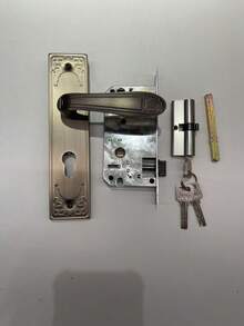 1 Set Kunci Pintu Logam dengan Badan Kunci dan Silinder Kunci atau 2 Gagang, 3 Kunci, Cocok untuk Pintu Interior Kamar Tidur, Ruangan, dan Ruang Belajar - Khaki - View 7
