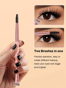 14pcs Makeup Brush Set, 11 Pink Skin-Tone Flat Head Makeup Brushes, 2 Makeup Sponges, 1 Face Mask Brush, Full Set For Foundation, Base Makeup And Mask Application - Multicolor - View 4