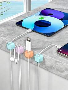 3/1pc Magnetic Cable Clips, Magnetic Desktop Cable Holder, Slot-Type Cable Clips - Cable Organizer, Cable Management, Cable Tidy Clips, Cable Fixer, Desktop Cable Organizer, Self-Adhesive Cable Management - Cable Holder - View 9