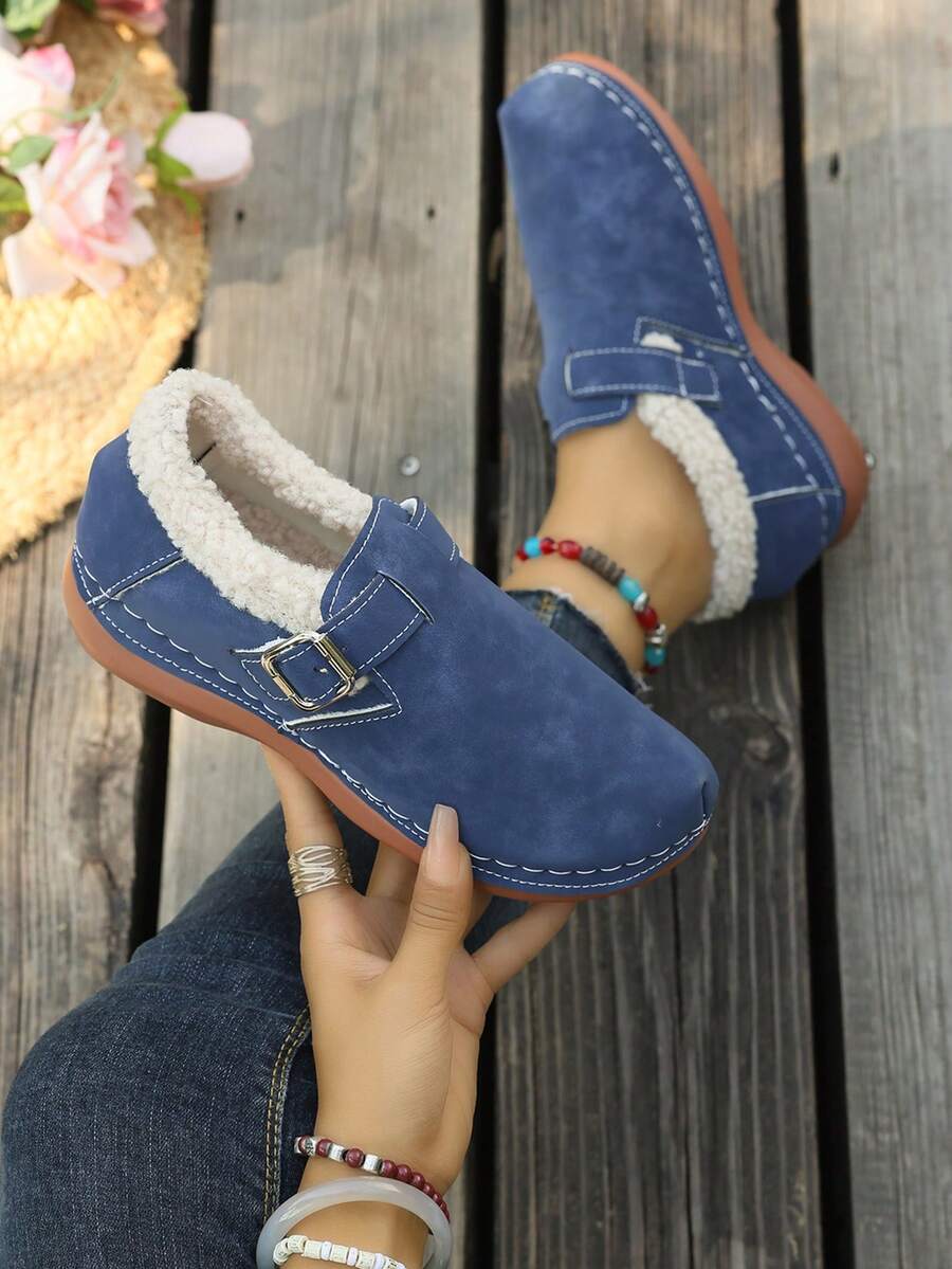 2026 New Women's Ballet Flat Shoes, Spring Square Toe Flat Shoes, Breathable Beach - Blue - View 1