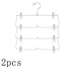 2/1pc White 4-Tier Foldable Clothes Hanger With Clips, Space-Saving Closet Storage Rack, Multi-Layer Metal Pants Rack For Skirts And Pants, Seamless Non-Slip Organizer For Multiple Underwear, Shorts, Skirts - Multicolor - View 14