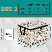 1pc 2DFat. Thickened Foldable Zipper Storage Box, Light Pink Gentle Snowman Christmas Full Print Design, Can Store Clothes, Bedding, Nail Tools, Holiday Sundries, Fits Under Bed, Suitable For Book Organization, Car Trunk Storage, Cosmetics, Hair Styling Tools, Office, Home Organization, Blankets, Daily Small Items Large Capacity Storage, Wardrobe Placement And Moving Packing, Zipper Closure Secure Reinforced Handle Durable - Multi-color - View 10