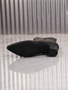 Women's Elegant Fashion Mid-Calf Boots, Perfect Gift For Girlfriend - Black - View 3