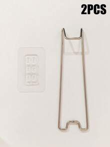 Adhesive Backing Easel Stand With Stainless Steel Self-Adhesive Bracket, Suitable For Any Size Photo Frame, Ideal For Home, Office Or Commercial Display, Applicable To Photos, Artwork And Logos - A - View 20