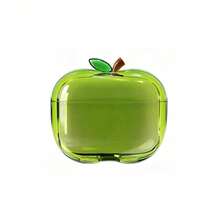 逼真透明紅綠蘋果設計保護殼，適用於 Apple Pro3/4th Gen/Pro2 藍牙耳機，可愛卡通創意款 - 透明綠蘋果 - 查看 7