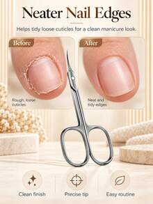 1pc Russian Style Nail Clipper, Curved Tip Nail Clipper, Manicure & Pedicure Tool, Professional Stainless Steel Dead Skin Trimmer - Multicolor - View 3