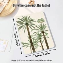 1件翻蓋式桌面保護殼，附筆槽，棕櫚樹圖案，360°旋轉支架，內建筆槽，PU皮革保護殼附支架，自動休眠/喚醒功能，相容於 Honor 8/9/10、Honor X8/X8A/X9/X8Pro/X9Pro/X9A/V8 Pro/GT 11.5吋及其他機型 - 款式5 - 查看 2