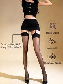 1/2/4 Pairs Women's Wide Waist Garter Belts, Comfortable Fashionable Unique, Suitable For Daily Wear, Commuting And Outings - Multicolor - View 2
