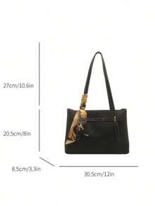 New Luxury High-End Pattern Versatile Women's Shoulder Bag Tote - Black - View 2