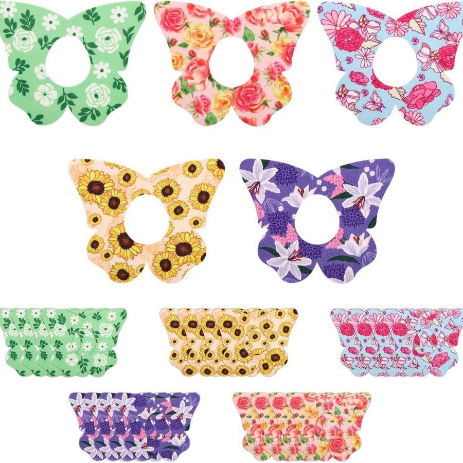 1 Box 2/10pcs G7 Adhesive Patches, 5 Exquisite Butterfly Designs, Blood Glucose Monitor Accessories Waterproof Breathable Latex-Free Sensor Cover Stickers - View 1