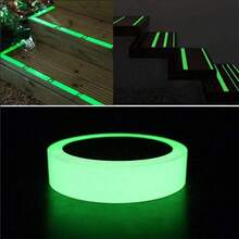 Green Fluorescent Glow-In-The-Dark Tape, Self-Luminous Night Glowing Adhesive Tape, Anti-Slip Decorative Tape For Stairs, Stage, Warning Marking,1pc - A - View 9