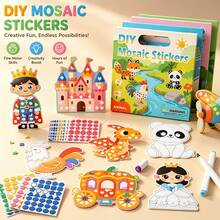 Children's DIY Mosaic Sticker Craft Kit, 3+ Years, 40 Projects, 4 Themes, Includes Shape Stickers, Coloring Board And Hanging Rope - Multicolor - View 4