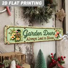 Papan Nama 2D Datar - Gaya Vintage, Menampilkan Desain Datar 2D dengan Pola Bunga dan Kutipan Inspiratif, Sempurna untuk Meningkatkan Estetika Taman, Ruang Tamu, Kafe, dan Area Luar Ruangan, Sangat Cocok untuk Dekorasi Musim Semi dan Musim Panas (Gaya Acak) - A - View 7