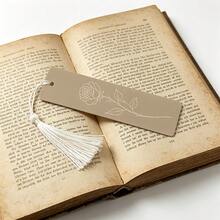 1pc Minimalist Line Floral Art Bookmark, Suitable For Teachers And Book Lovers, Durable Page Marker Bookmark Gift - Multicolor - View 8