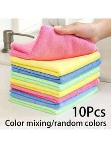 10/20pcs Home Cleaning Multicolor Soft & Quick Drying Absorbent Sponge Cloth Set,Kitchen,Bathroom,Home,Household Suppliers - Multicolor - View 12