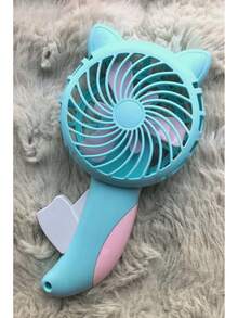 Cute Cartoon Hand-Pressed Mini Fan, Portable Manual Hand-Crank Handheld Fan, No Battery Required Pocket-Sized Hand Fan, Suitable For Outdoor Travel - A - View 15