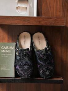 GAISIMA 男士夏季增高封趾一腳蹬拖鞋，鬆弛風厚底辦公涼鞋，情侶鞋 - 黑色 - 查看 4