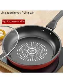 1pc 24cm Non-Stick Frying Pan With Lid, Suitable For Frying And Sautéing, Compatible With Induction Cooktop And Gas Stove, Saucepan, Cooking Pot, Stockpot, Frying Pan, Cooking Pan, Cookware Set, Healthy Pot And Flat Bottom Pot Set, Kitchen Cooking Set, With Cool-Touch Handle, Ceramic Non-Stick Stew Pot With Lid, Granite Coating - View 8