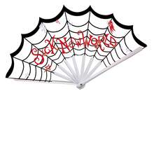 1pc Halloween Themed Spider Web Print Folding Fan, Handheld Decorative Fan, Costume Party Styling Prop, Holiday Party Small Gift - Multicolor - View 11