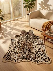1 buah Karpet Asimetris Motif Leopard Tekstur Kulit Sapi, Cocok Sebagai Karpet Dekoratif, Dekorasi Kamar Tidur, Karpet Kecil, Karpet, Dekorasi Rumah, Karpet Ruang Tamu, Karpet Kecil Ruang Tamu, Karpet Kamar Tidur, Dekorasi Rumah Ruang Tamu, Karpet Luar Ruangan, Karpet yang Dapat Dicuci, Sempurna untuk Dekorasi Rumah Gaya Bohemian Sepanjang Tahun, Terbuat dari Kain Lembut dengan Tumpukan Pendek, Alas Anti Selip, Tahan Lama dan Mudah Dibersihkan - MultiWarna - View 2
