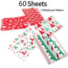 60 Sheets Mixed 35*50cm Christmas Theme Tissue Paper, 20 Sheets Per Style, Convenient And Fast Gift Wrapping Accessory, Suitable For Gift Boxes And Christmas Gift Bags - View 12